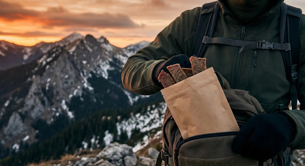 Nutriție pe munte: de ce jerky-ul este "combustibilul suprem" (vs. batoane)