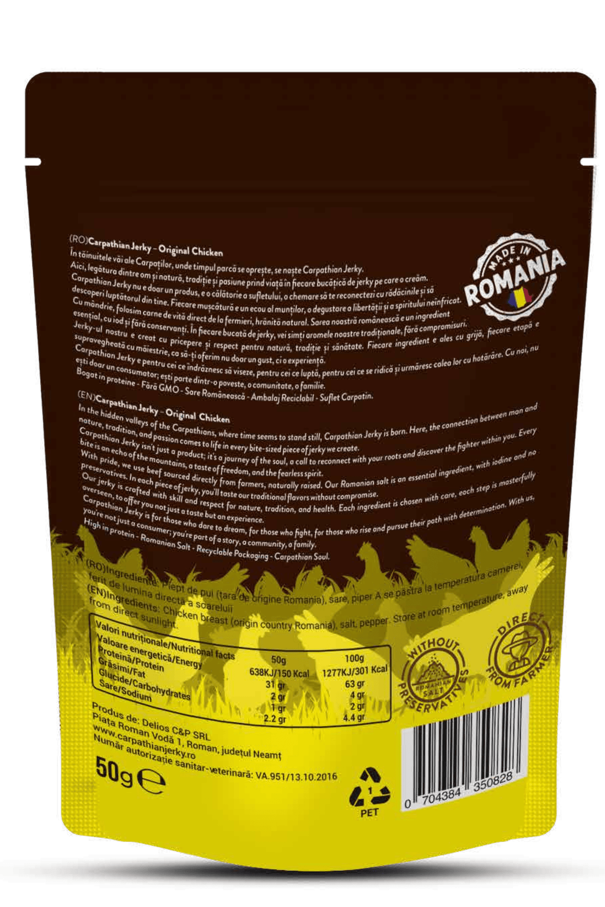 Carpathian Jerky Poulet Original - Carpathian Jerky
